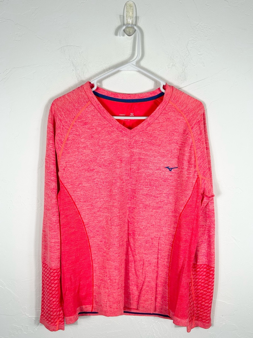 Mizuno Seeker Women's Medium Long Sleeve Running Shirt Pink Fiery Coral L